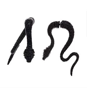 Simply Very Vera Wang Snake Earrings Black NEW NWT